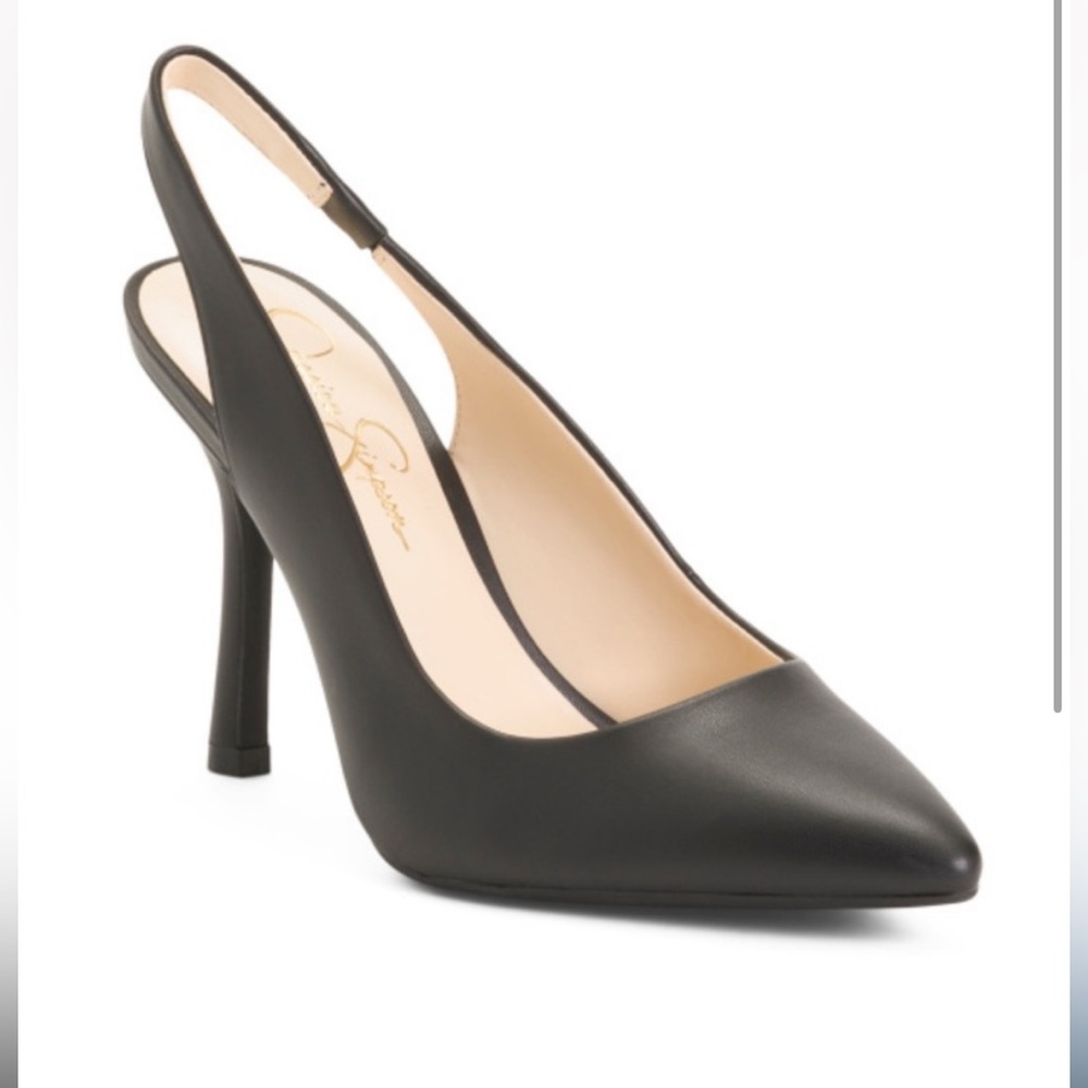Jessica Simpson black slingback heels